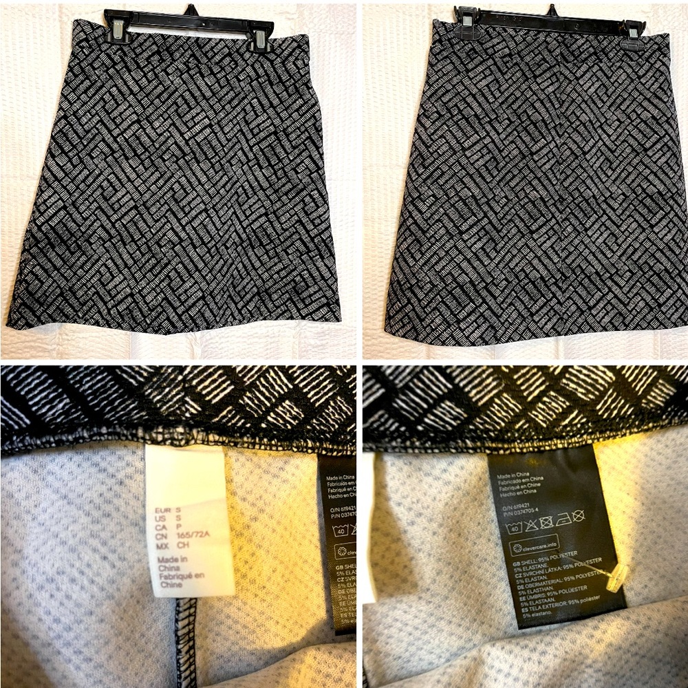 Black and White Mini Skirt